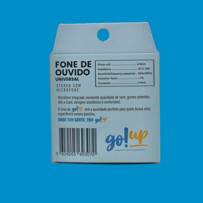Fone c/ fio universal P2 go!up